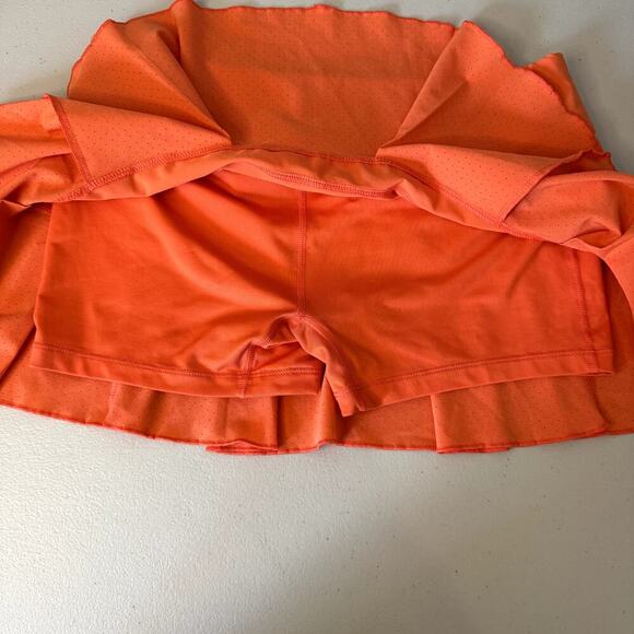 Nike Tennis Golf Skirt Dri-Fit Built-in Shorts Skort Women's Size Medium Orange - Picture 7 of 7